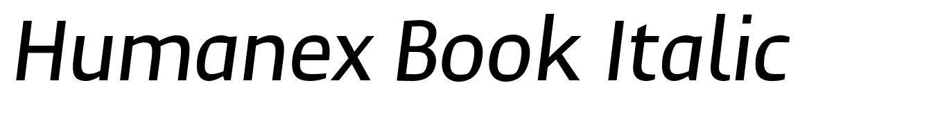 Humanex Book Italic